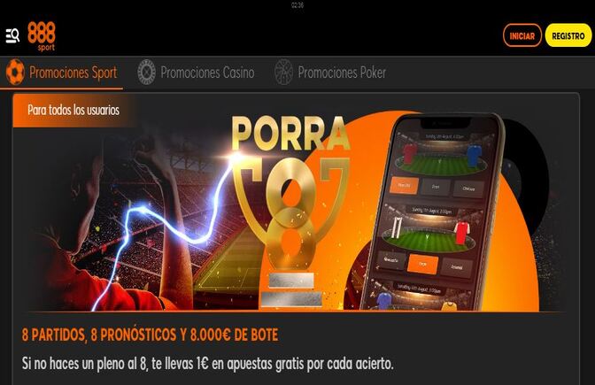 ¿Cuáles son las promociones de 888sport España?