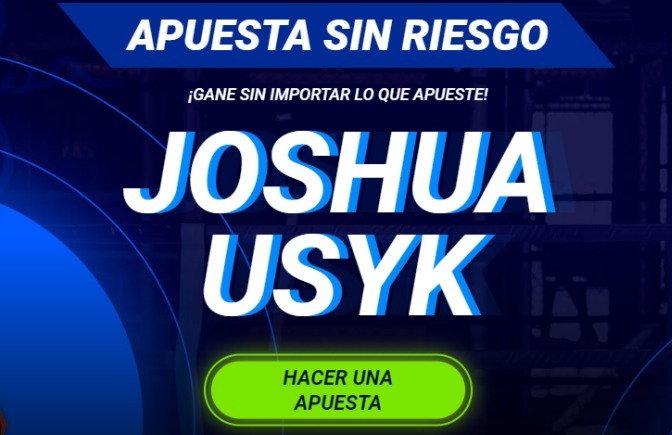 Apuestas Usyk vs Joshua. Cashback del 20% en 1xbet